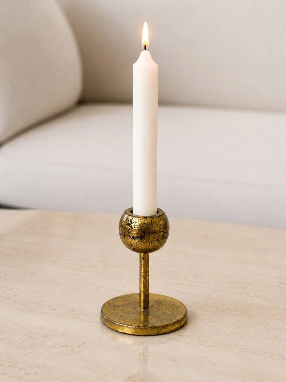 West Elm Aaron Probyn Brass Candle Holder Small 3.5